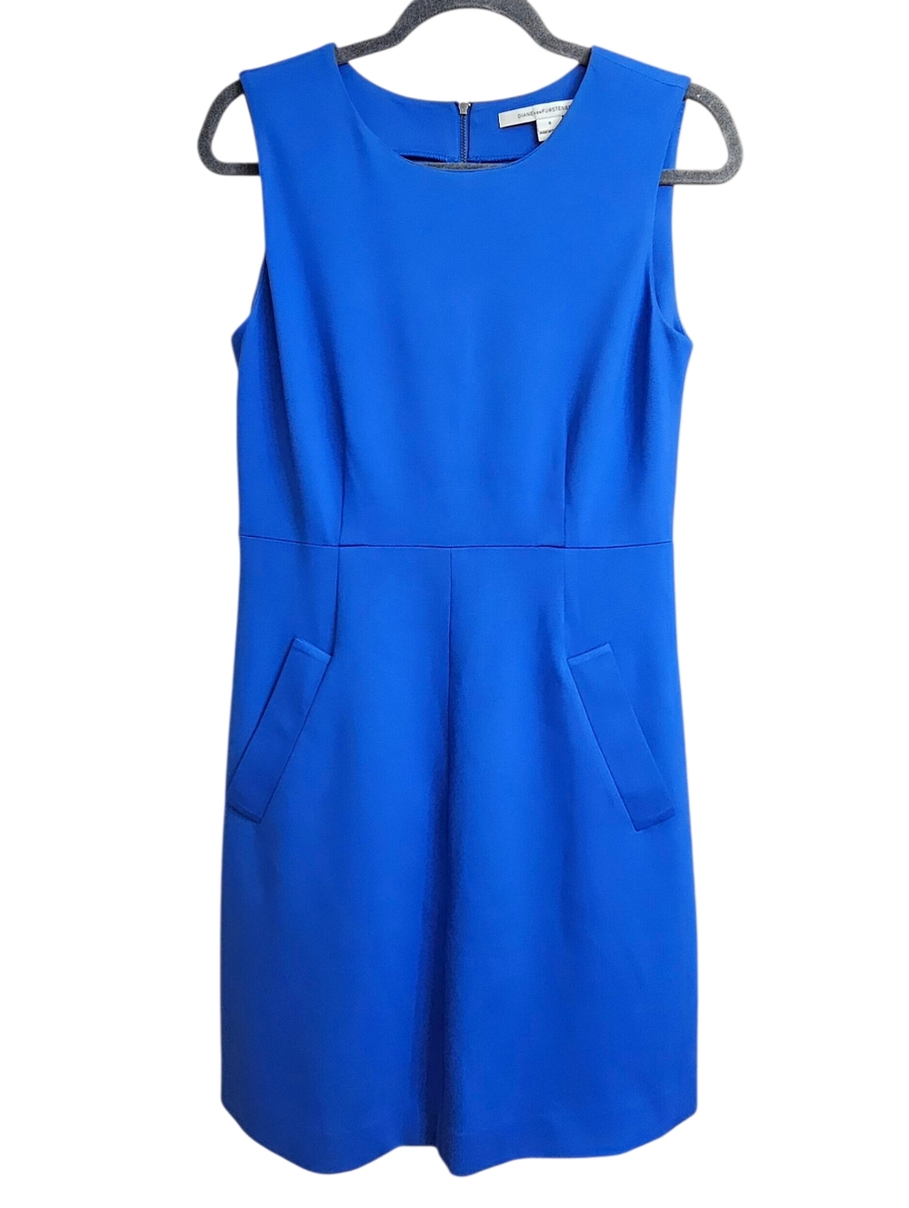DVF Diane von Fursteberg Carpreena Sleeveless Structured Knit Mini Shift Dress 8